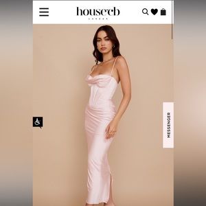 HOUSE OF CB CHARMAINE BLUSH PINK CORSET MAXI DRESS - 🚨never worn 🚨